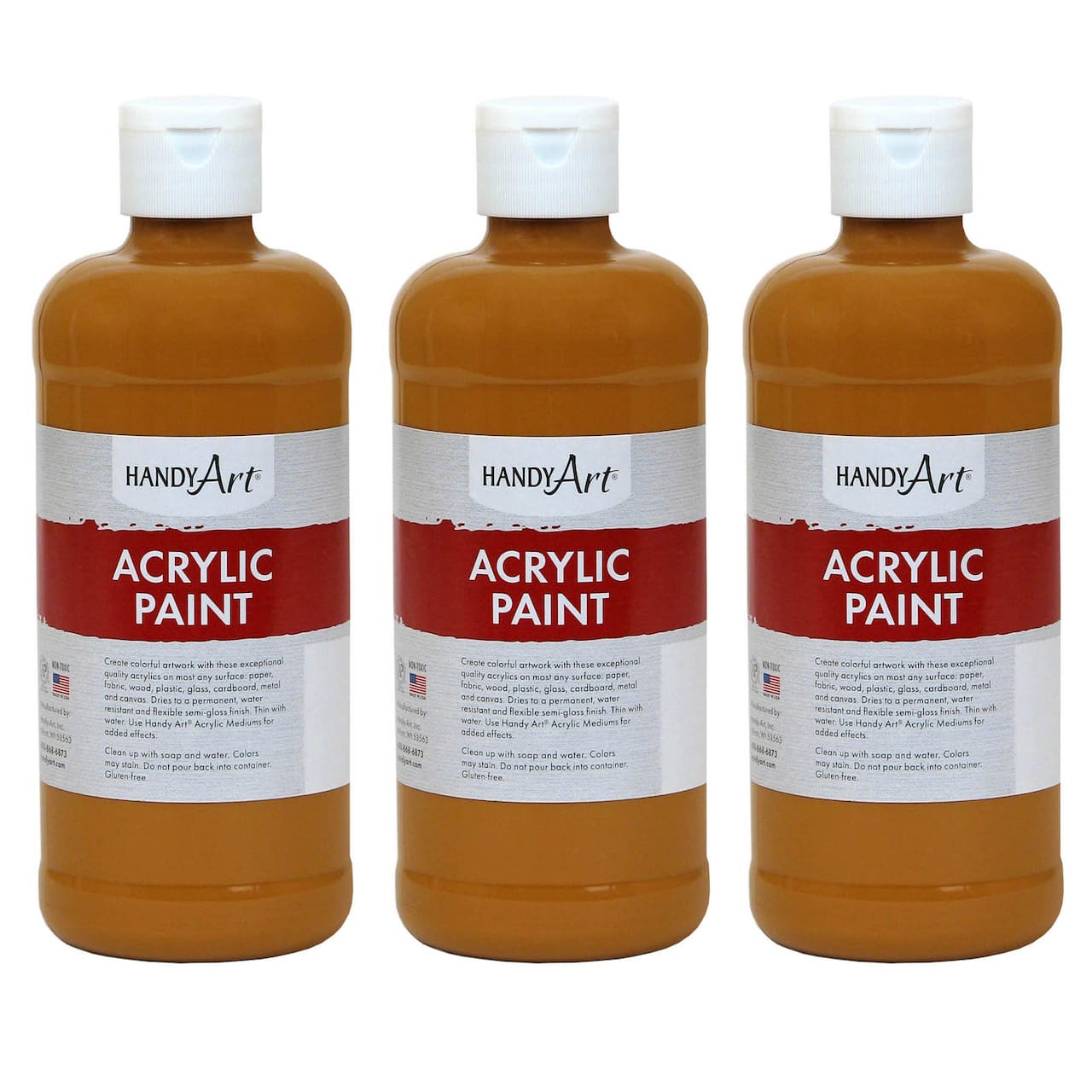 4 Packs: 3 ct. (12 total) Handy Art® Acrylic Paint